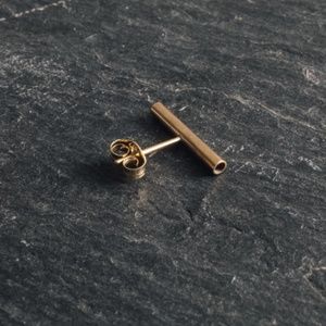 14k gold tunnel studs - boutique